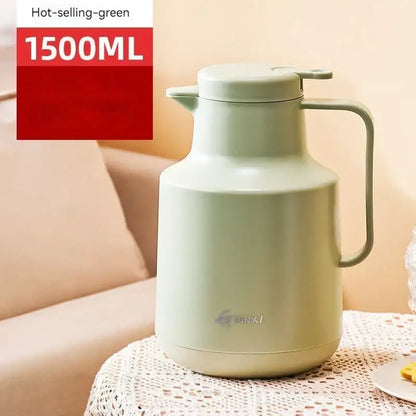 Modern matte sage green thermal insulation vacuum coffee pot kitchen