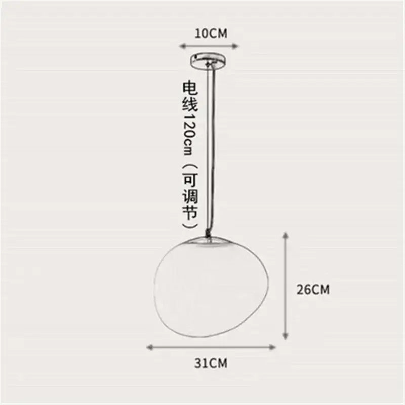 Modern matte white glass pendant light for dining room kitchen
