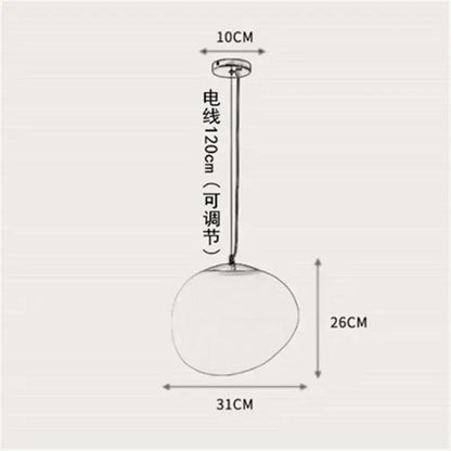 Modern matte white glass pendant light for dining room kitchen