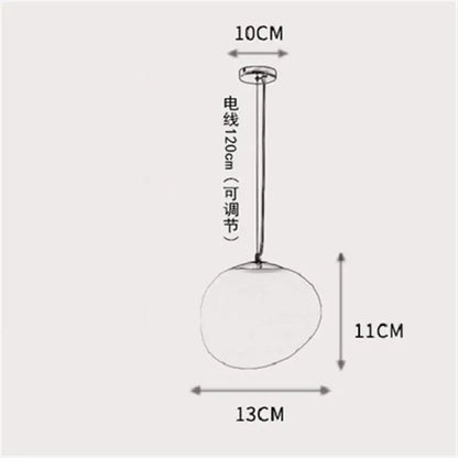 Modern matte white glass pendant light for dining room kitchen