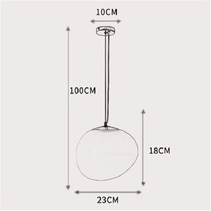 Modern matte white glass pendant light for dining room kitchen
