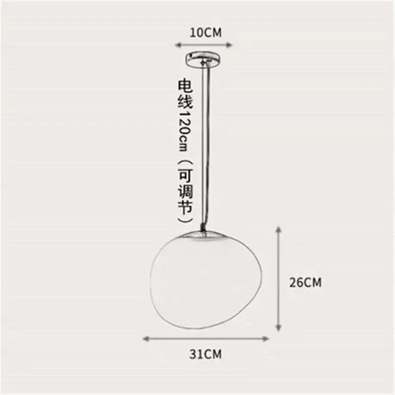 Modern matte white glass pendant light for kitchen and dining room