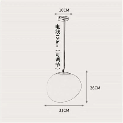 Modern matte white glass pendant light for kitchen and dining room