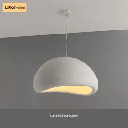 Modern matte white industrial wind chandelier bedroom pendant light