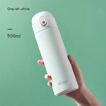 Modern matte white & mint green stainless steel thermos bottle kitchen