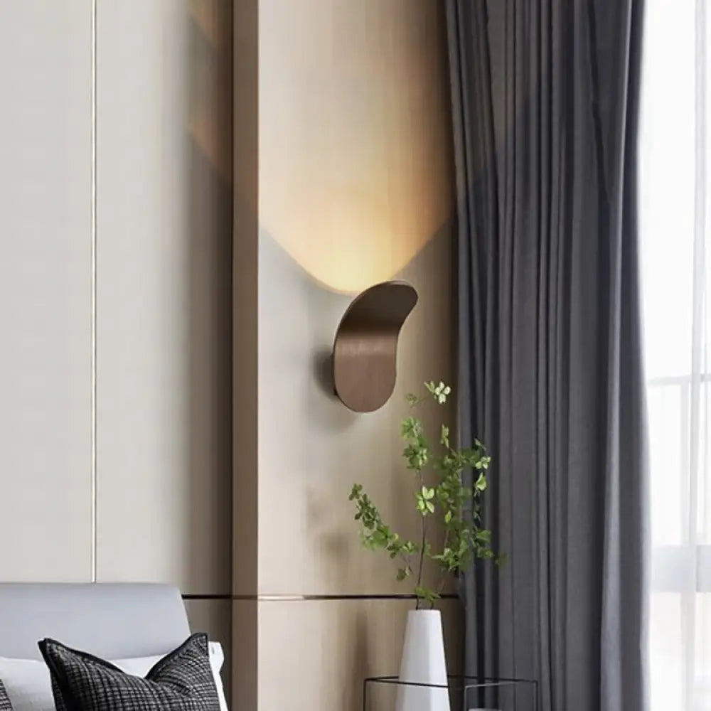 DecorBites™ Modern Metal Bracket LED Bedside Wall Mount Light in Elegant Black/Gold/Coffee Finish