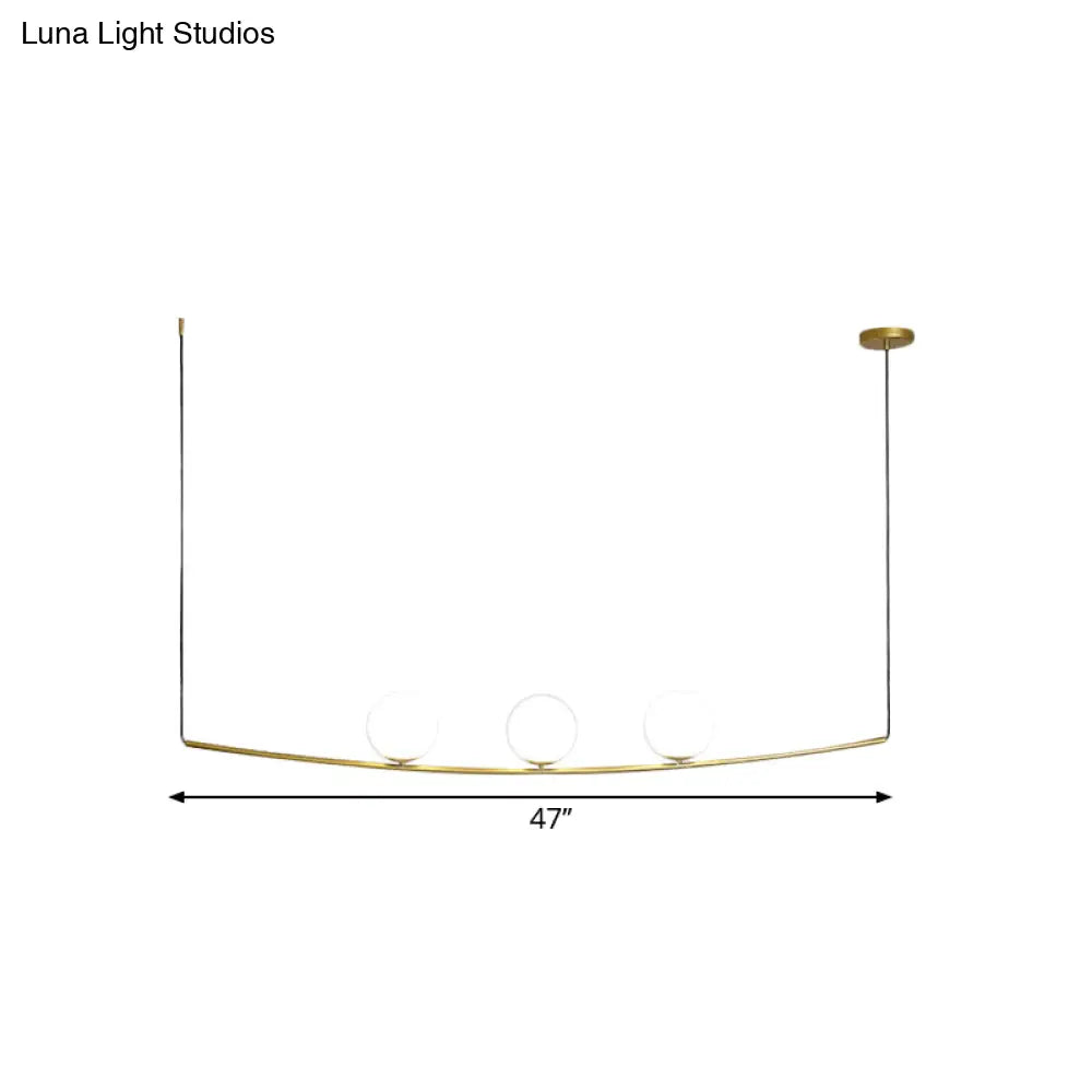 DecorBites™ Modern Metal Chandelier: 2/3-Light Bubble Island Light in Black/Gold - Simple and Stylish