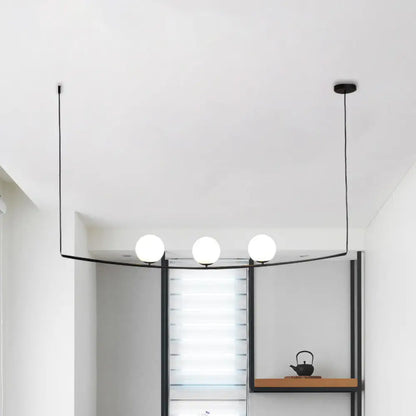 DecorBites™ Modern Metal Chandelier: 2/3-Light Bubble Island Light in Black/Gold - Simple and Stylish