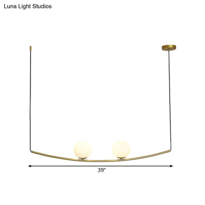 DecorBites™ Modern Metal Chandelier: 2/3-Light Bubble Island Light in Black/Gold - Simple and Stylish