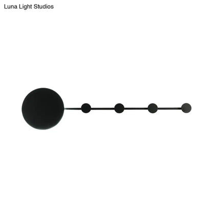 DecorBites™ Modern Metal Circle Wall Mount LED Sconce in Black/White with Warm/White Light