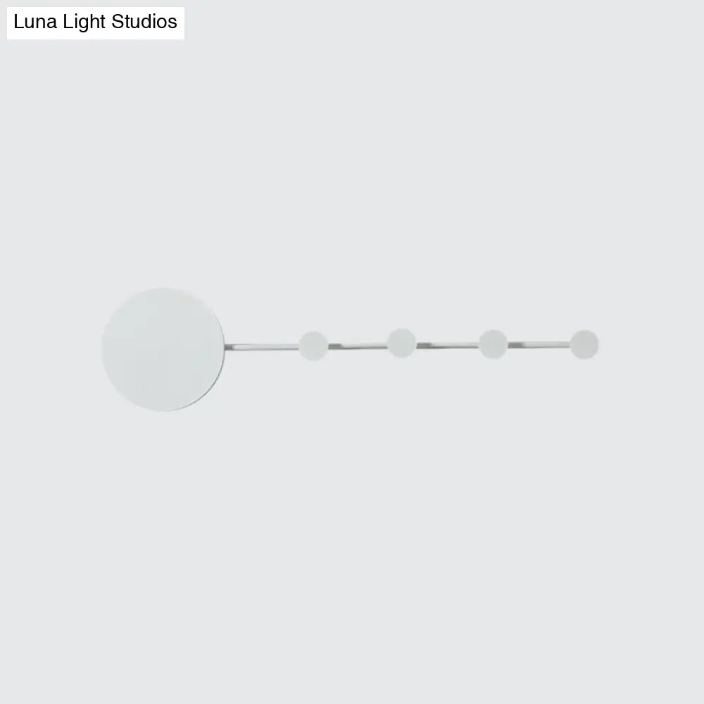 DecorBites™ Modern Metal Circle Wall Mount LED Sconce in Black/White with Warm/White Light