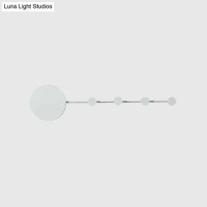 DecorBites™ Modern Metal Circle Wall Mount LED Sconce in Black/White with Warm/White Light