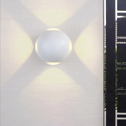 DecorBites™ Modern Metal Flush Wall Sconce: Nordic 4-Light Dome Wall Mount Lamp in Black/White