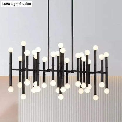 Modern metal island light – kitchen branching chandelier