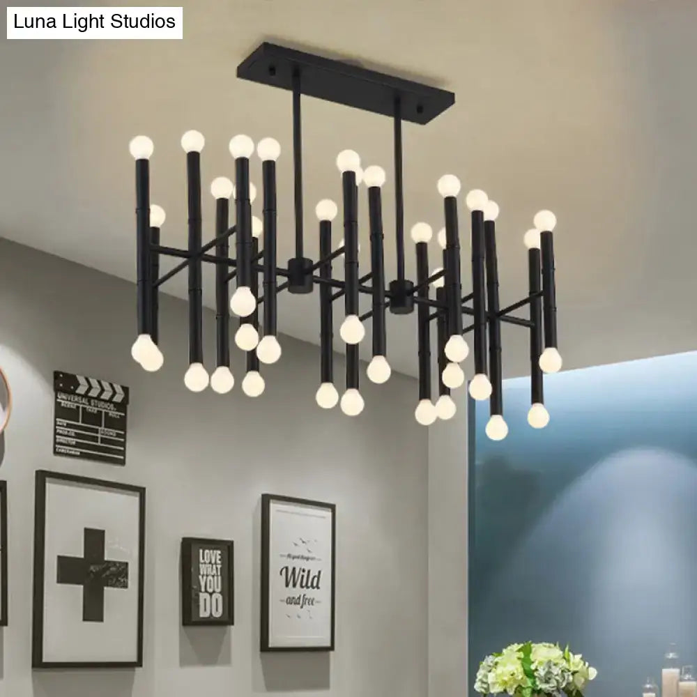 Modern metal island light – kitchen branching chandelier