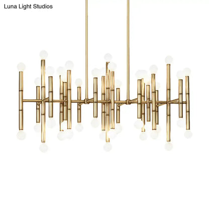Modern metal island light – kitchen branching chandelier