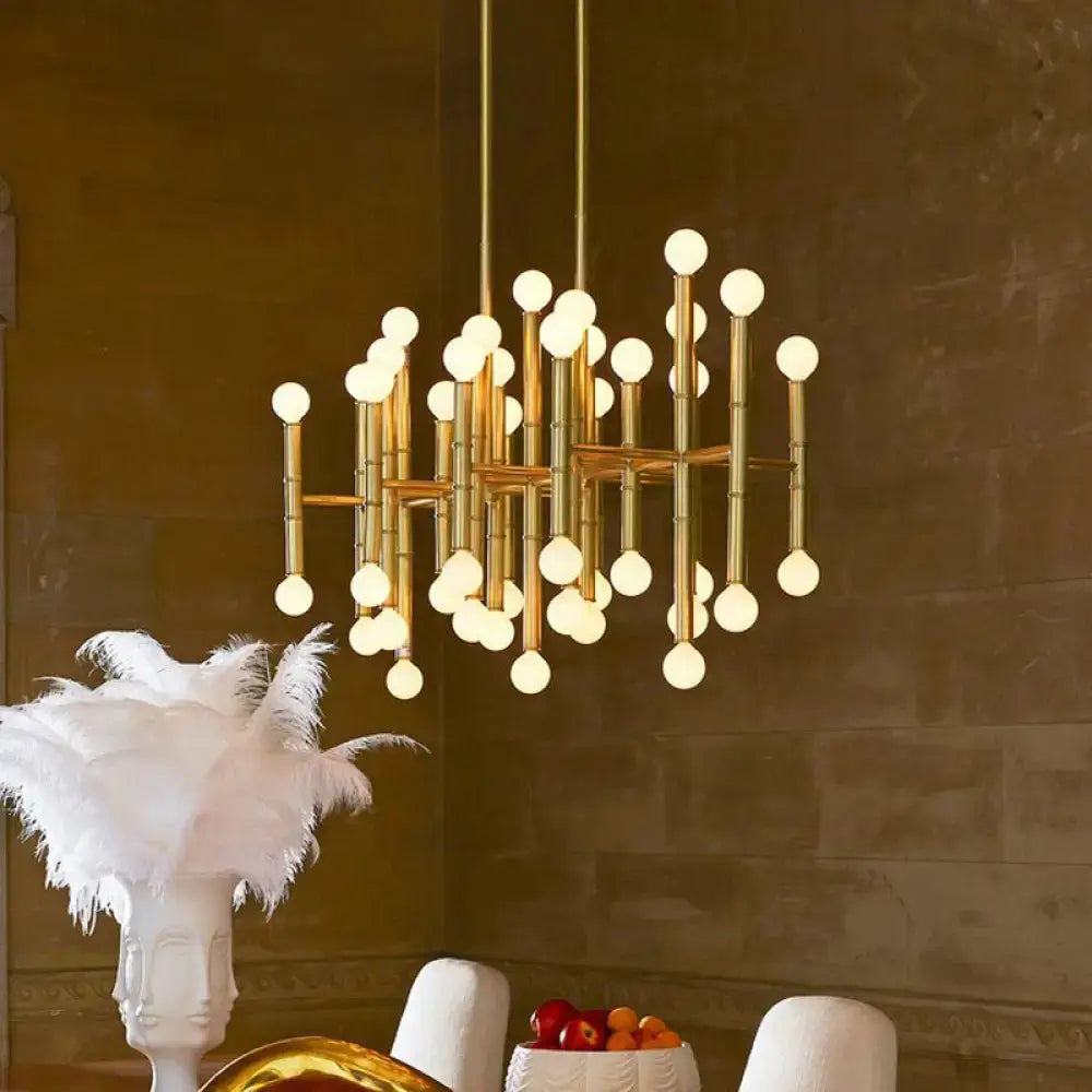 Modern metal island light – kitchen branching chandelier
