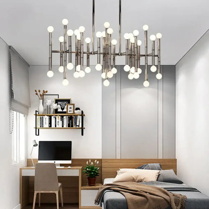 Modern metal island light – kitchen branching chandelier