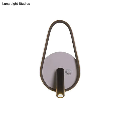 DecorBites™ Modern Metal LED Bedside Wall Sconce in Black, White/Warm Light - Circle/Square/Ellipse Design