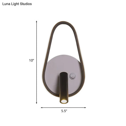 DecorBites™ Modern Metal LED Bedside Wall Sconce in Black, White/Warm Light - Circle/Square/Ellipse Design
