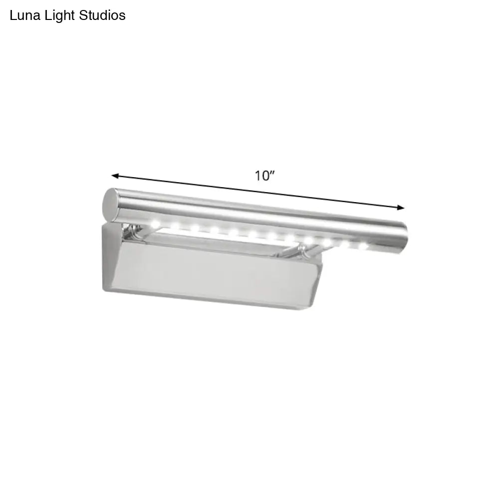 DecorBites™ Modern Metal LED Vanity Light in Chrome with Warm/White Light