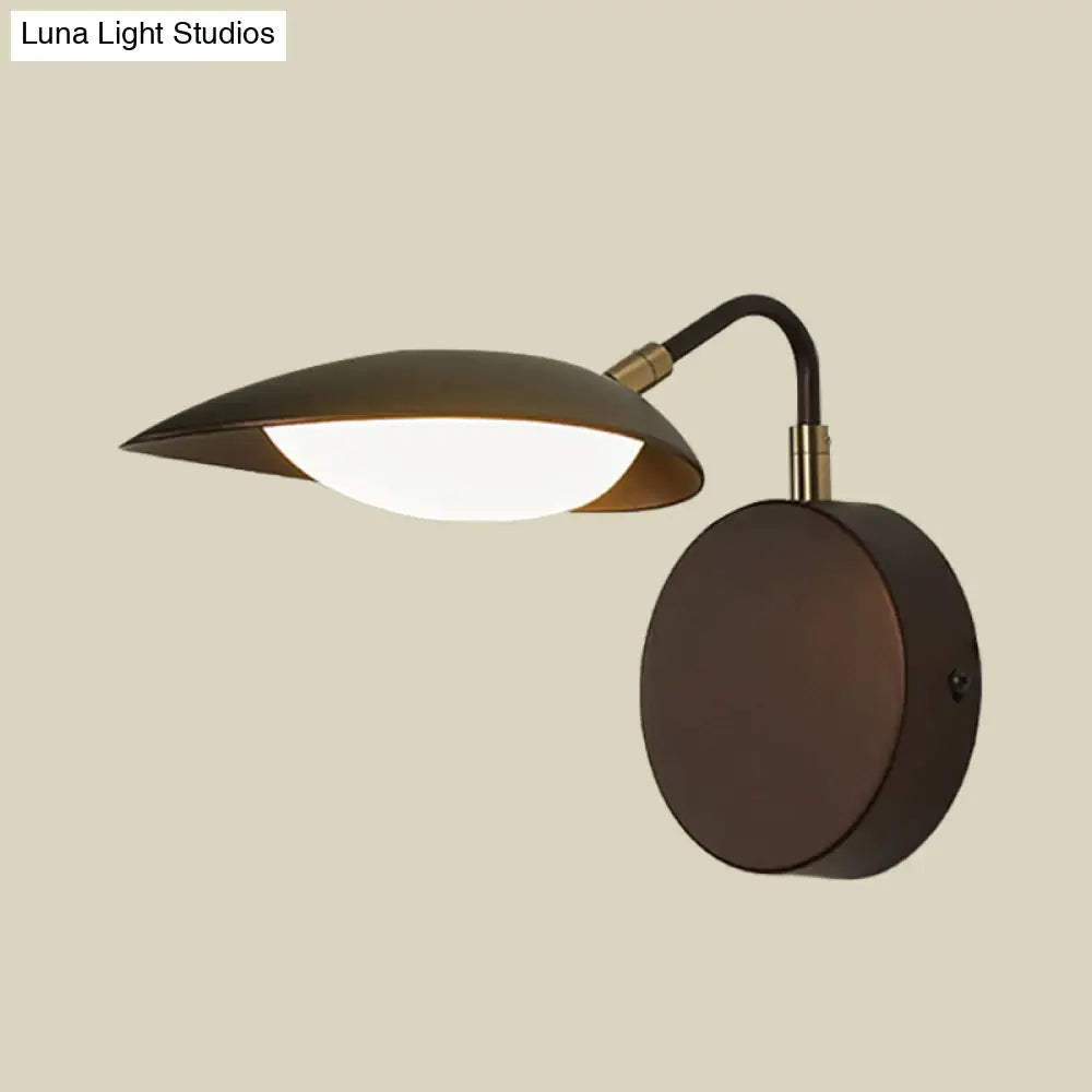 DecorBites™ Modern Metal Oval Wall Mount LED Light Fixture with Adjustable Arm - Perfect for Bedroom in Warm/Natural Light