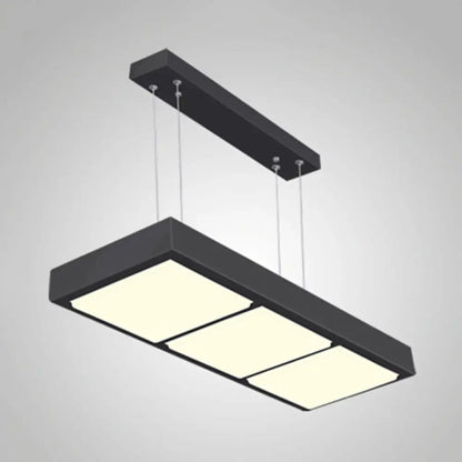 DecorBites™ Modern Metal Rectangular Island Lamp with 3/4/5 Lights in Black/White - Office Hanging Light in Warm/White