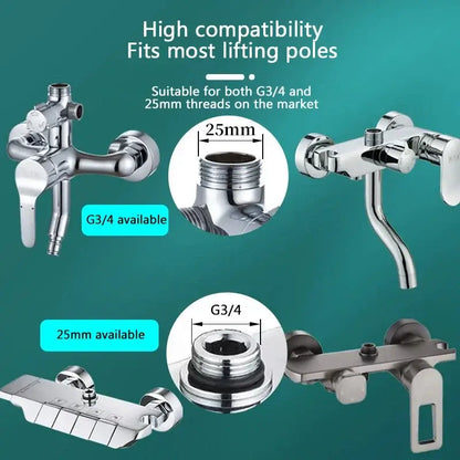 Modern metal shower head extension pipe bathroom accessory