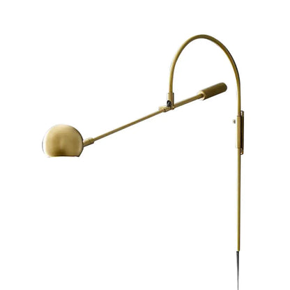 DecorBites™ Modern Metal Sphere Wall Sconce Light with Curved Arm - 1 Head Wall Lighting Fixture