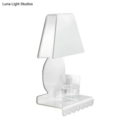 DecorBites™ Modern Metal Trapezoid Wall Sconce Light for Bedroom - White Lighting Fixture
