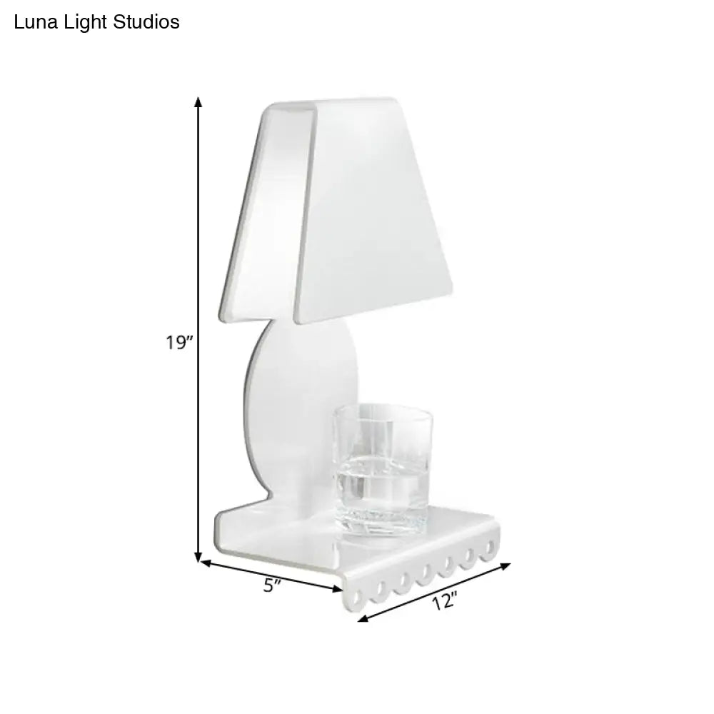 DecorBites™ Modern Metal Trapezoid Wall Sconce Light for Bedroom - White Lighting Fixture
