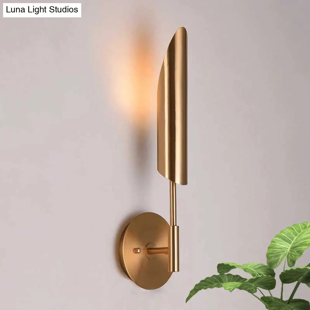 DecorBites™ Modern Metal Wall Lamp Sconce with Brass Finish LED Lighting - Tube Up-Down Wall Mount