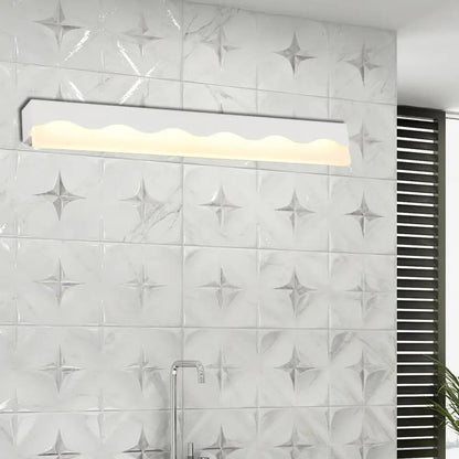 DecorBites™ Modern Metal Wave Design LED Vanity Light Fixture, Wall Mounted Lamp in Warm/White Light, 16"/23.5" W