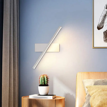Modern metallic black & white linear vanity wall sconce bathroom light