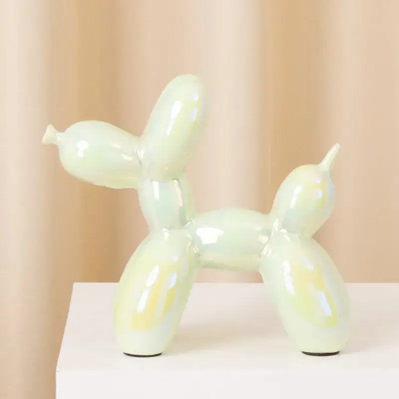 Modern metallic ceramic balloon dog statue living room decor