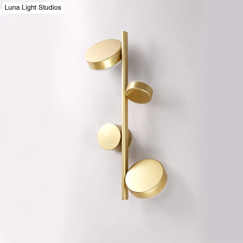 DecorBites™ Modern Metallic Circle Wall Mount LED Lighting for Living Room