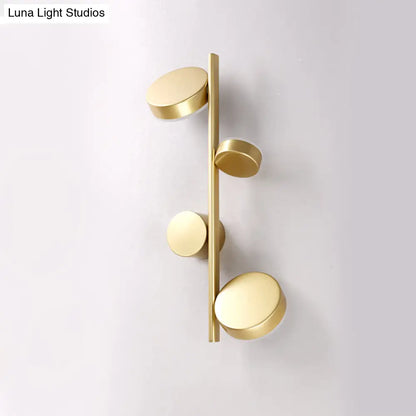 DecorBites™ Modern Metallic Circle Wall Mount LED Lighting for Living Room