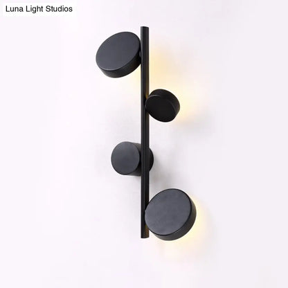 DecorBites™ Modern Metallic Circle Wall Mount LED Lighting for Living Room