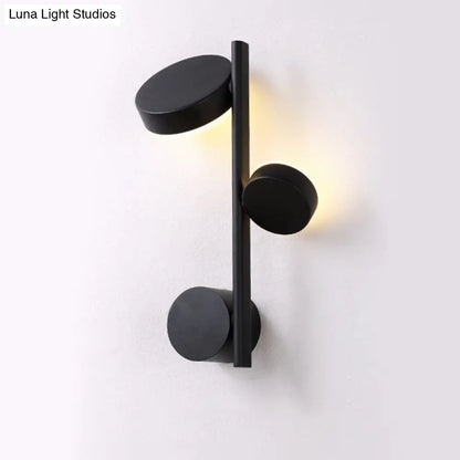 DecorBites™ Modern Metallic Circle Wall Mount LED Lighting for Living Room