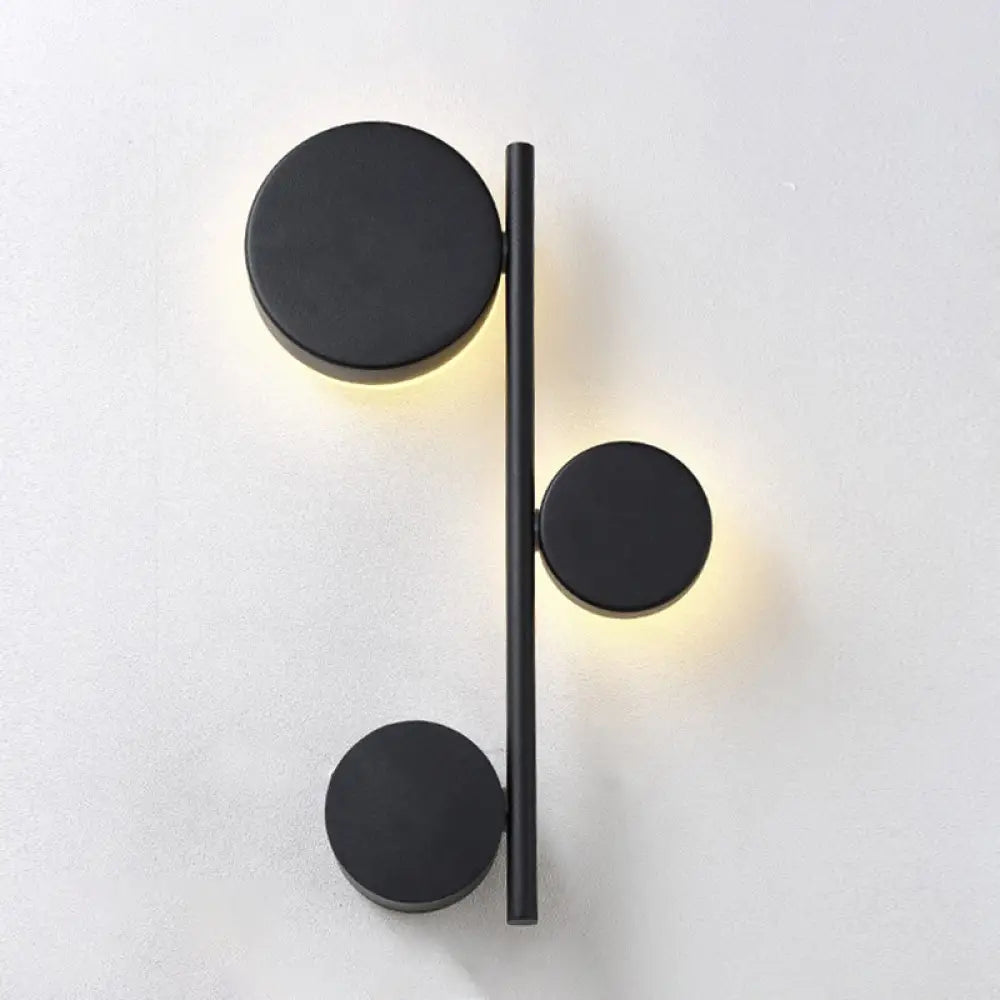 DecorBites™ Modern Metallic Circle Wall Mount LED Lighting for Living Room