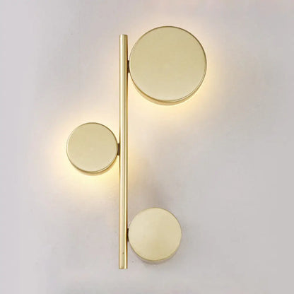DecorBites™ Modern Metallic Circle Wall Mount LED Lighting for Living Room