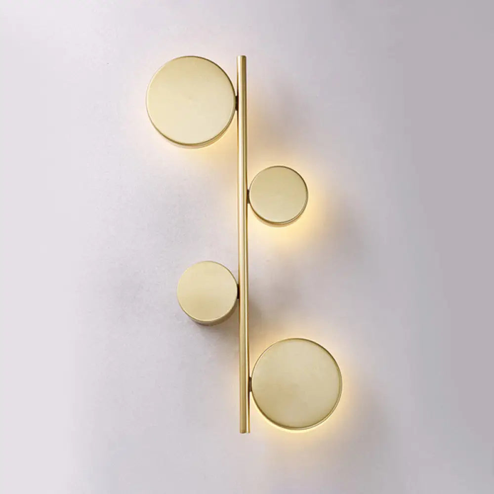DecorBites™ Modern Metallic Circle Wall Mount LED Lighting for Living Room