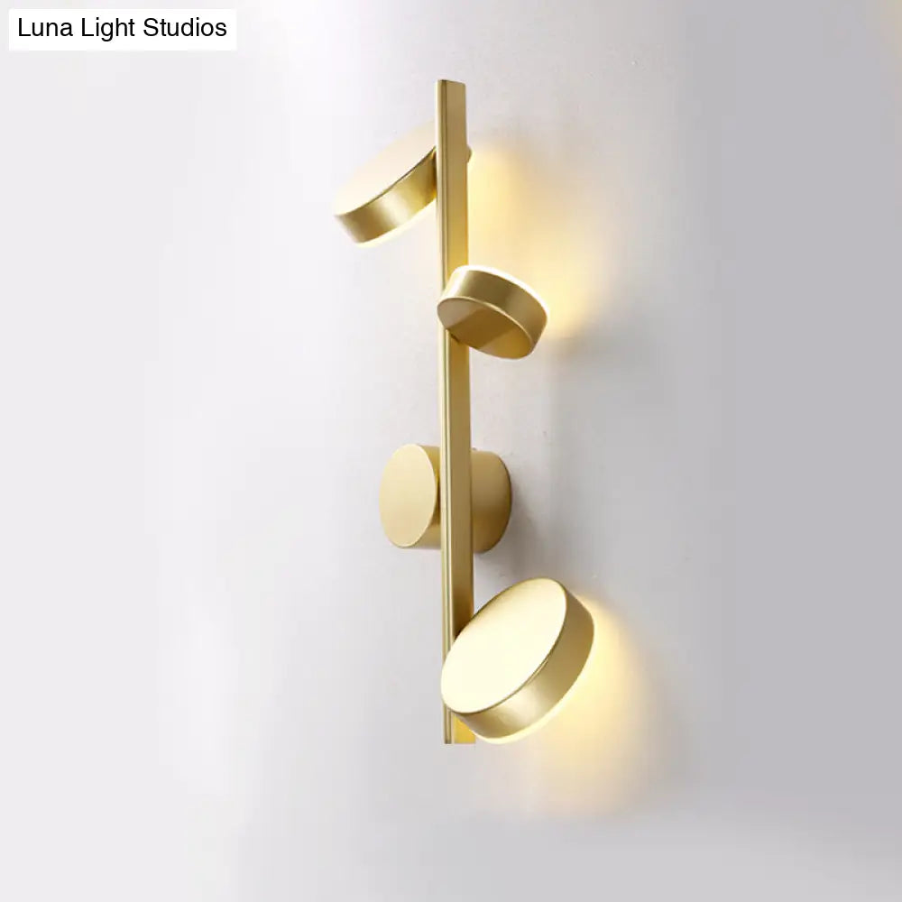 DecorBites™ Modern Metallic Circle Wall Mount LED Lighting for Living Room