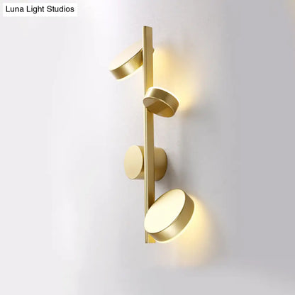 DecorBites™ Modern Metallic Circle Wall Mount LED Lighting for Living Room