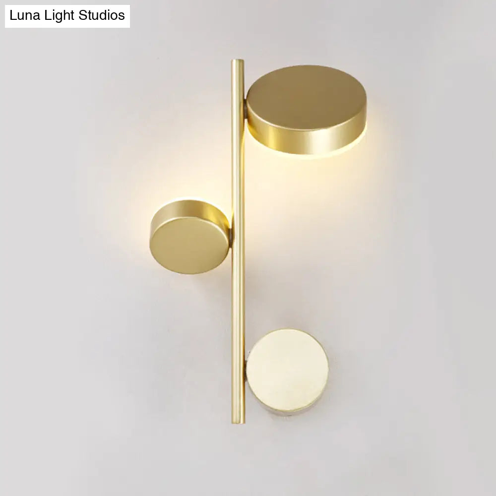 DecorBites™ Modern Metallic Circle Wall Mount LED Lighting for Living Room