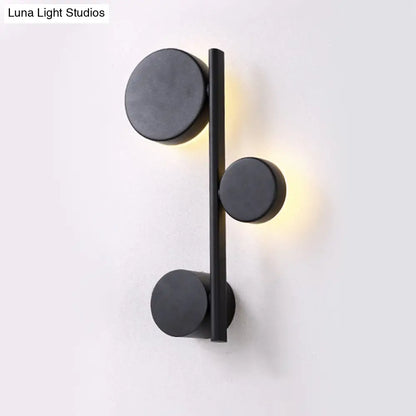 DecorBites™ Modern Metallic Circle Wall Mount LED Lighting for Living Room