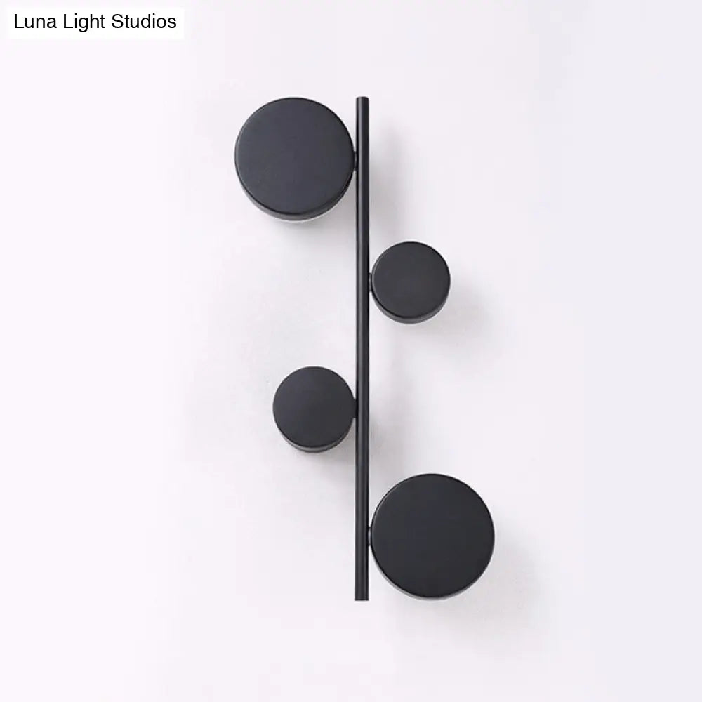 DecorBites™ Modern Metallic Circle Wall Mount LED Lighting for Living Room