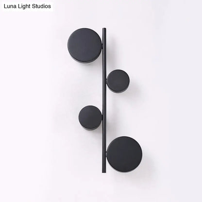 DecorBites™ Modern Metallic Circle Wall Mount LED Lighting for Living Room