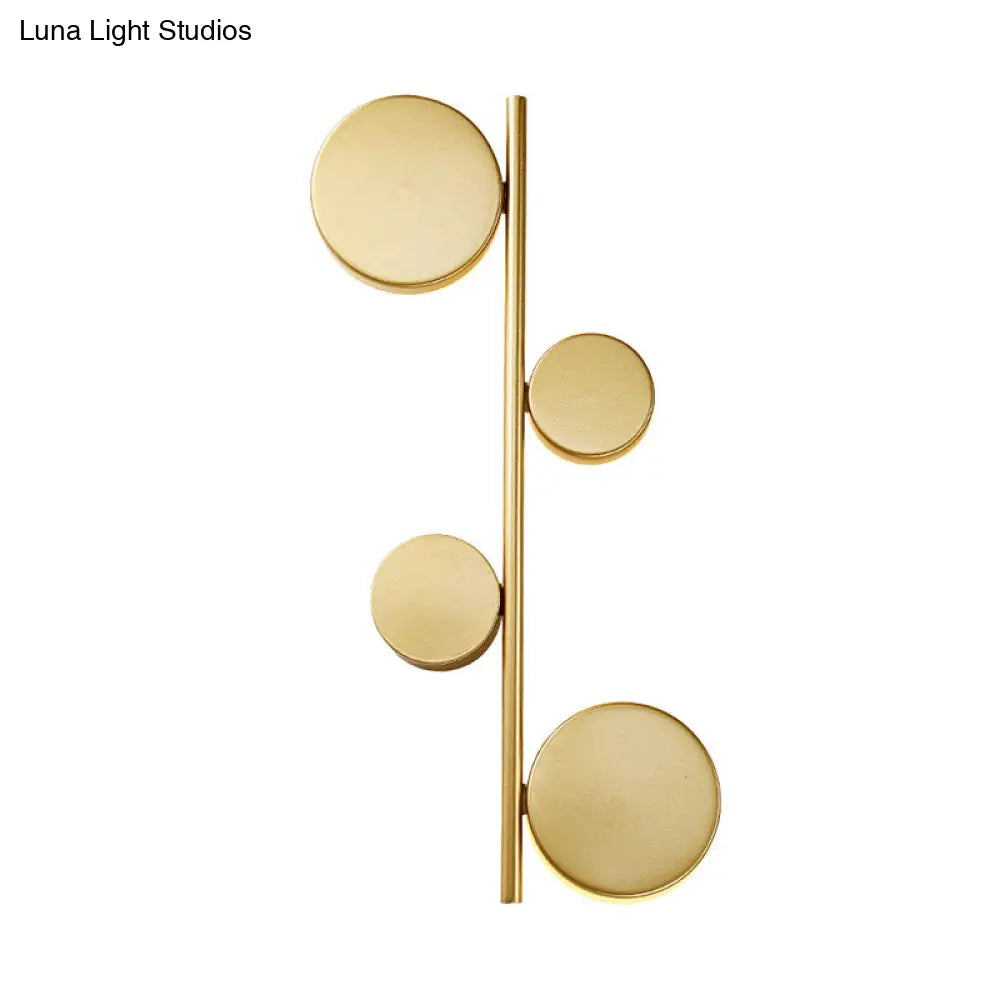 DecorBites™ Modern Metallic Circle Wall Mount LED Lighting for Living Room