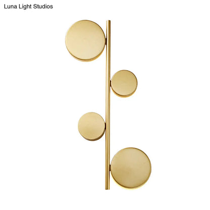 DecorBites™ Modern Metallic Circle Wall Mount LED Lighting for Living Room